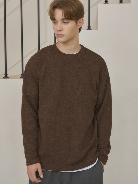 [2PACK]Soft round knit shirt(9col)