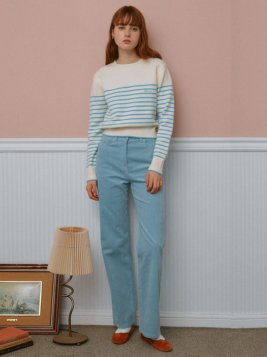 CORDUROY PANTS BLUE