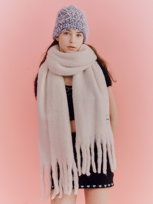 cotton candy muffler_white