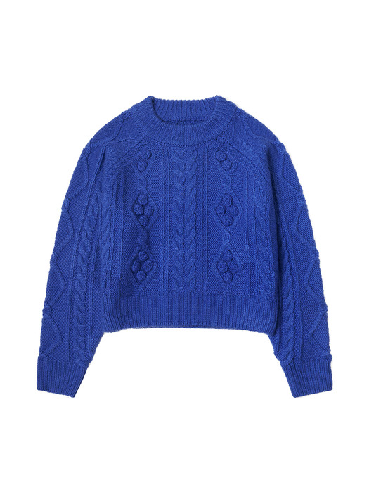 KN4241 Grandma cable round knit_Blue