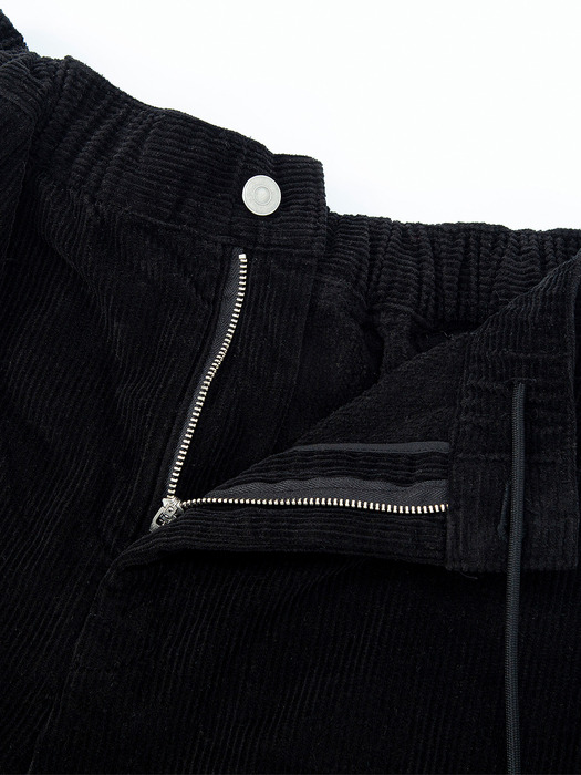 Washed corduroy pants (black)