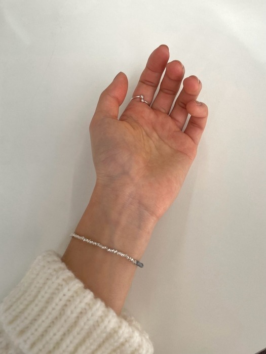 stone and silver bracelet