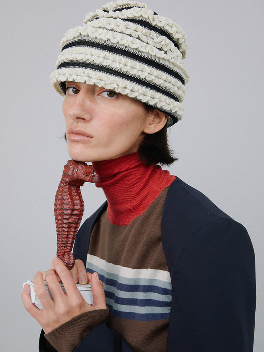 SUGARLOAF HAT_STRIPE CREAM