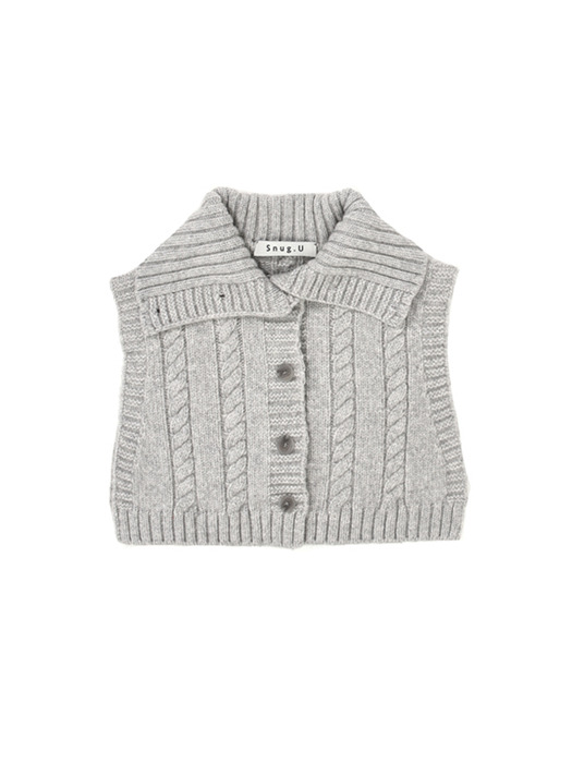 Super Fine Merino Wool Knit Short Cape Vest  3 colors