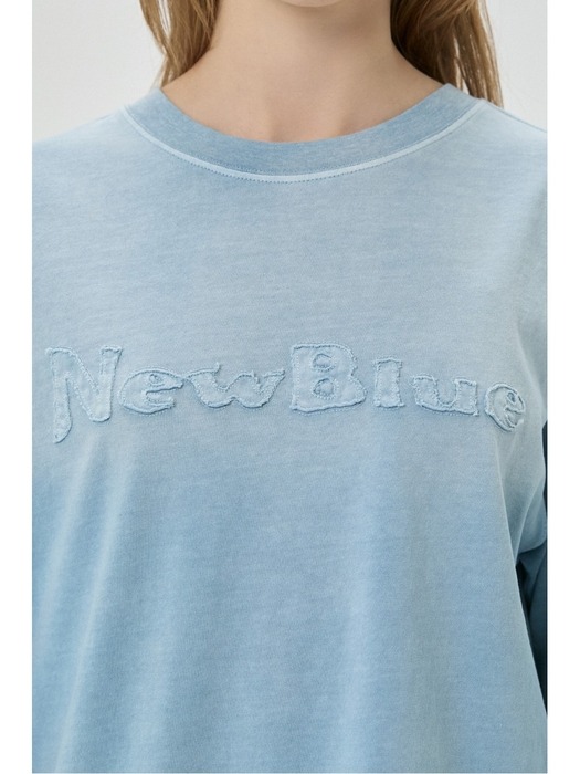 (PW2E1TTO0400LB) 뉴 블루 아플리케 티셔츠