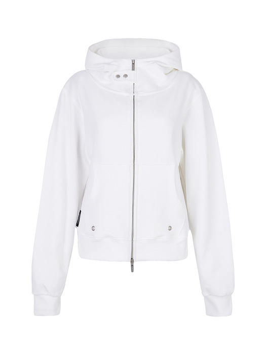 INCISION HOOD ZIP UP / WHITE