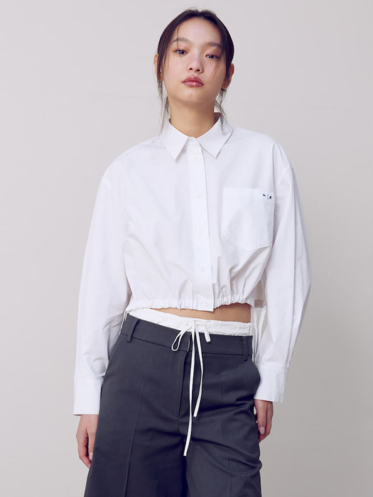 String Crop Shirts  White (KE4260M031)