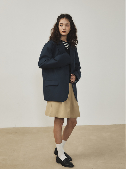 Easy Cotton Jacket Navy