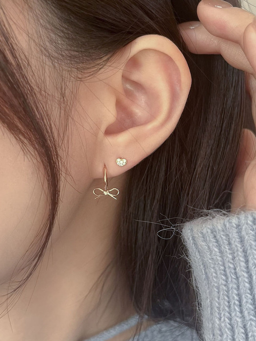 14k plumpy cubic heart piercing