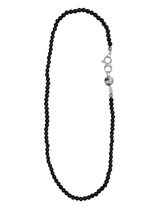 24 Black new ball Necklace-silver925