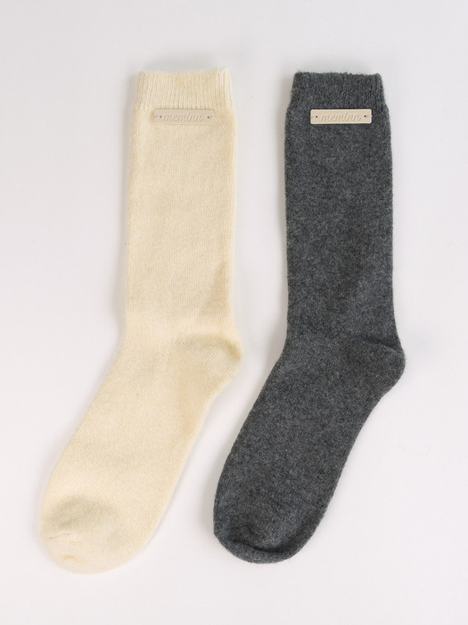 [선물포장]warm logo socks 2colors