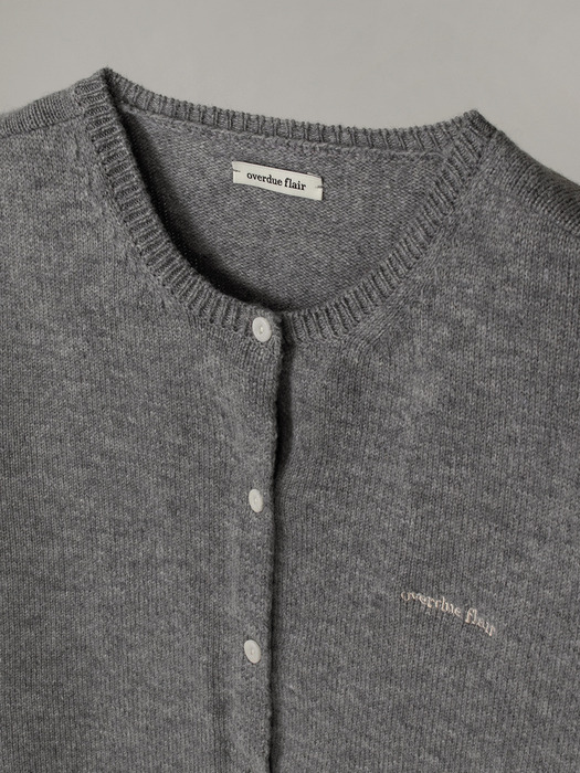 OVERDUE WOOL CARDIGAN_MELANGE GRAY