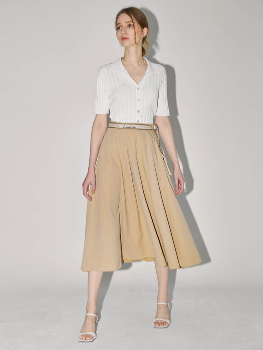 Lautre de min Daisy Beige Flare skirt