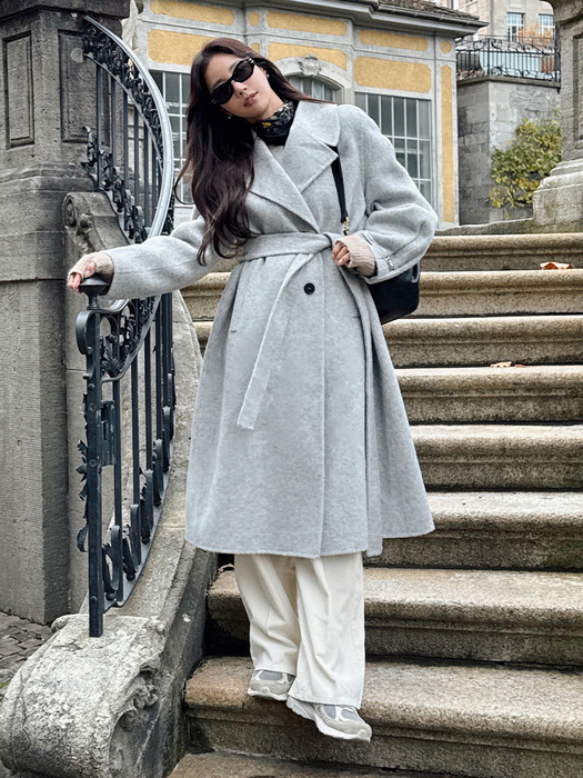 A-line Silhouette Handmade Wool Coat NEW4WHB26_1F