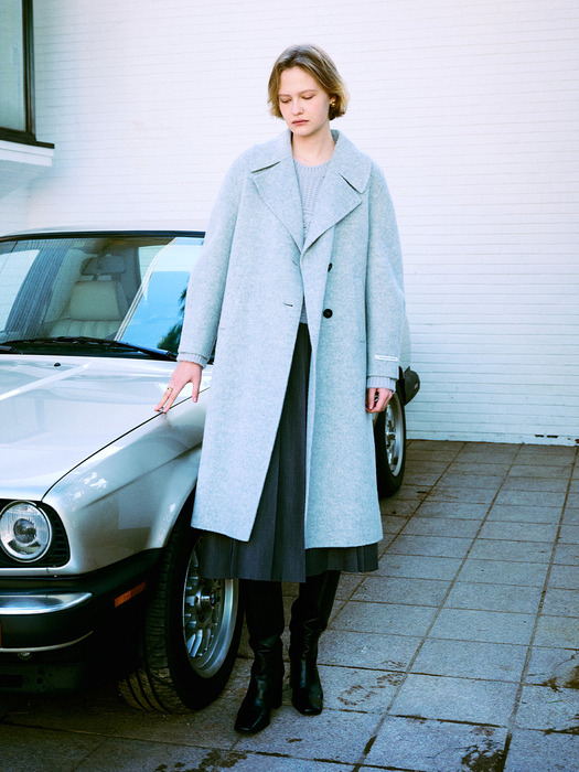 A-line Silhouette Handmade Wool Coat NEW4WHB26_1F