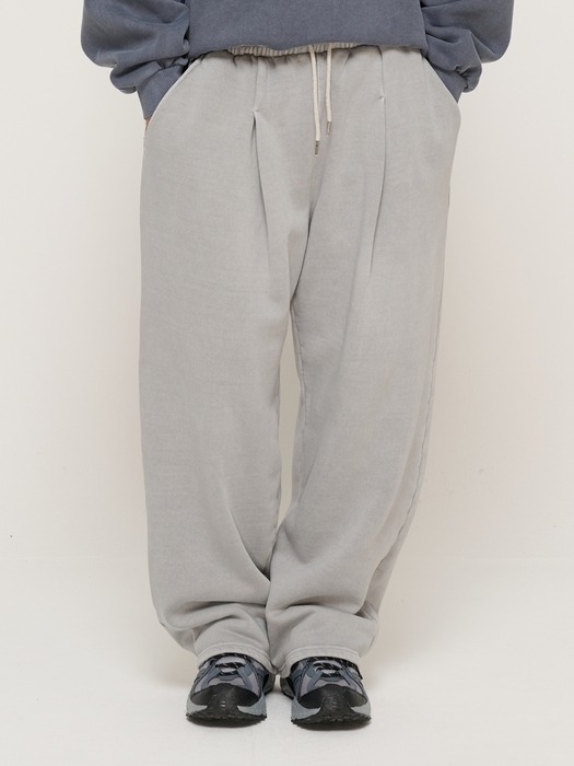 IN PIGMENT NAPPING TRAINING WIDE STRAIGHT PANTS  (GRAY)