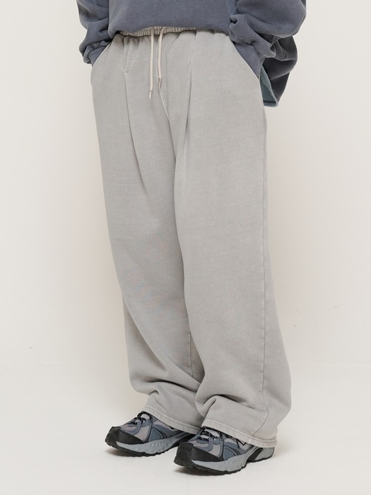 IN PIGMENT NAPPING TRAINING WIDE STRAIGHT PANTS  (GRAY)