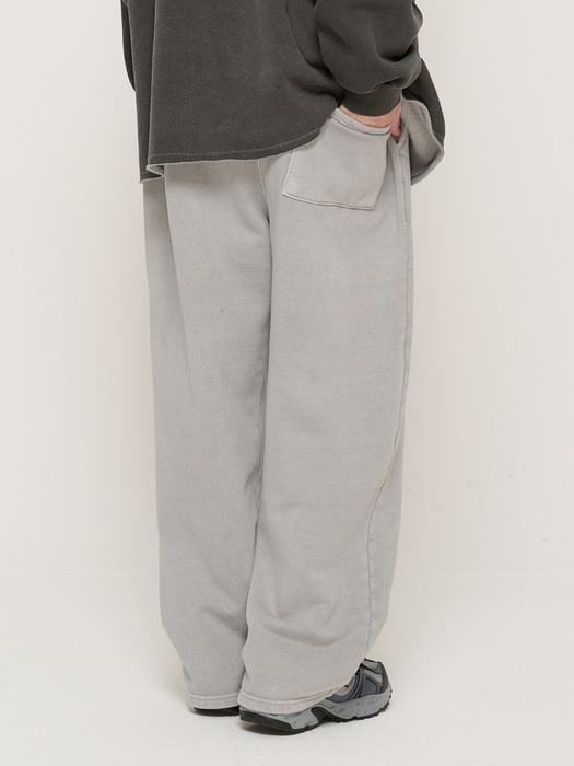 IN PIGMENT NAPPING TRAINING WIDE STRAIGHT PANTS  (GRAY)