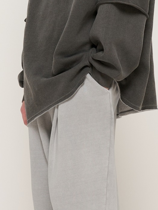 IN PIGMENT NAPPING TRAINING WIDE STRAIGHT PANTS  (GRAY)