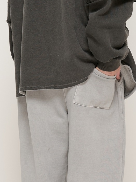 IN PIGMENT NAPPING TRAINING WIDE STRAIGHT PANTS  (GRAY)