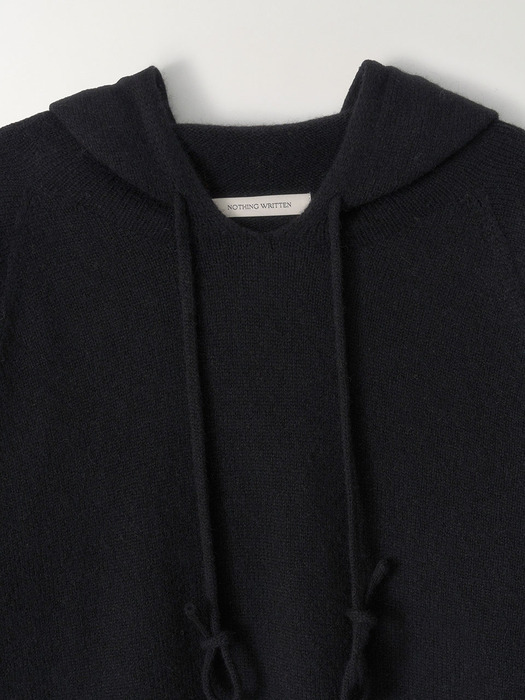 Casta knit hoodie sweater (Black)