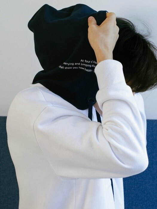slogan block hoodie (WHITE)