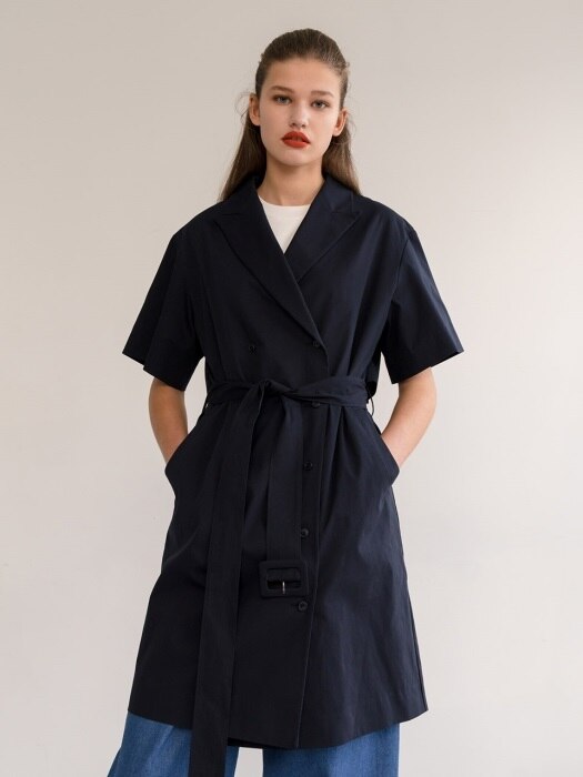 R TRENCH STYLE SHORT DR_NAVY