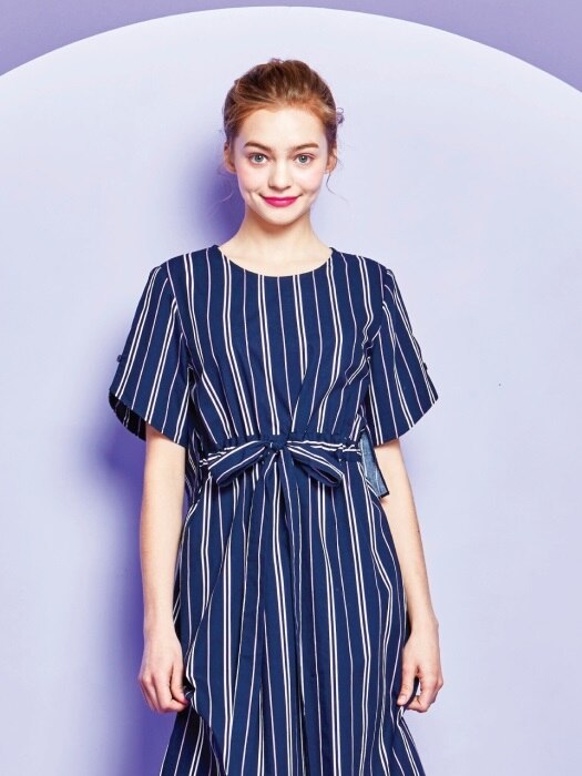 [S BLANC daily] striped cotton dress [2color]