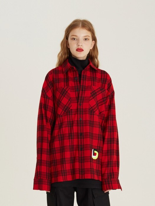 D Embroidery Check Shirts(RE)