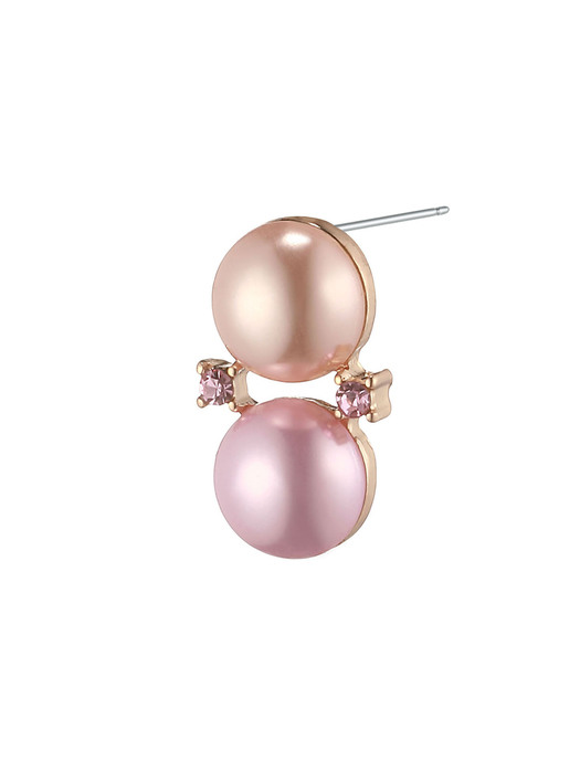 twin pearl earrings