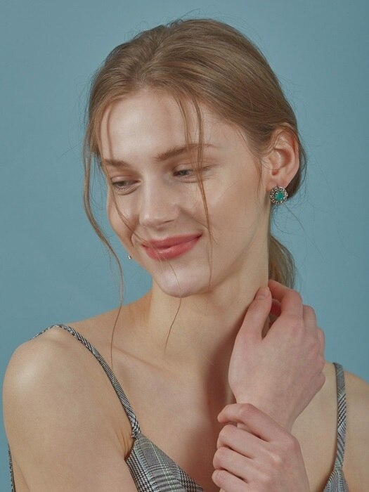 Becca Mini Crystal earring [GREEN]