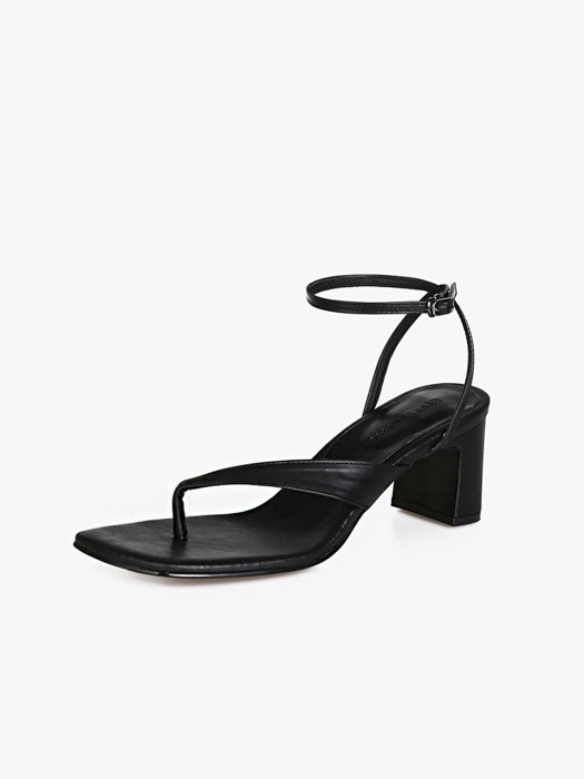 OBLIQUE LINE SANDAL - BLACK