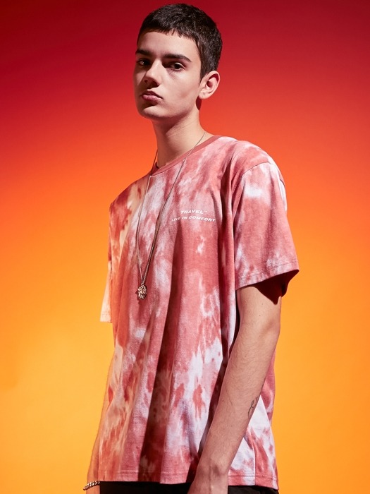 TIE-DYE TRADE MARK TEE PINK