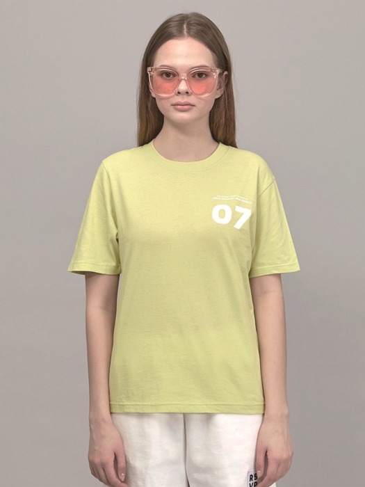 07 NUMBERING T SHIRT ( LIME )