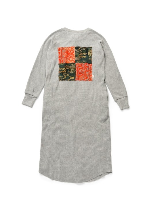 [Matt and Mel x Big Union] Patchwork Waffle Onepiece_Grey