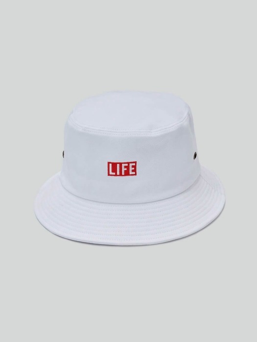 LIFE BUCKET HAT_WHITE