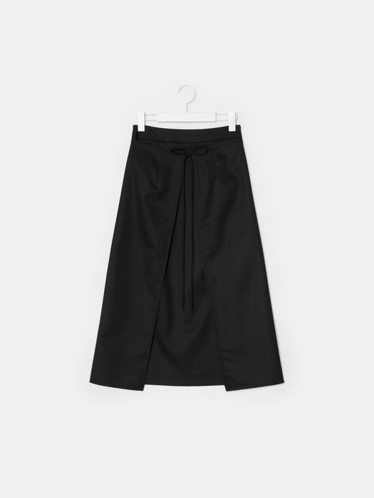 Wrap Midi Skirt - Black (KE0127M045)