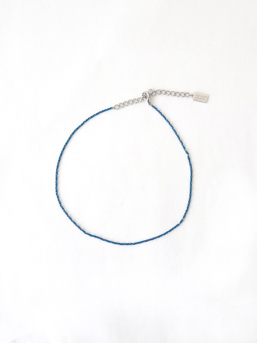blue clip chain necklace (choker)