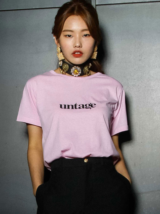 tencel logo t shirts[pink(WOMAN)]_UTT-ST59