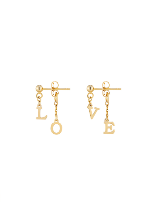 LOVE INITIAL EARRING_EC1662