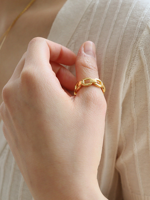chain ring-gold (silver925)