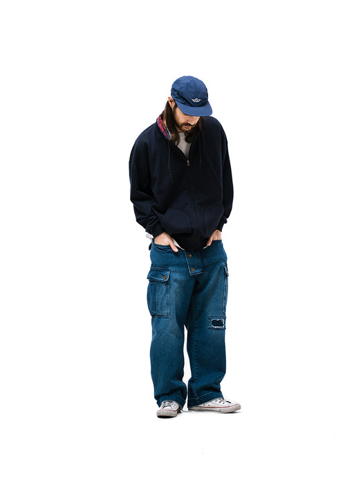 Wide Work Denim Pants (Indigo)