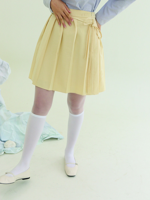 Delilah pleats skirt (yellow)