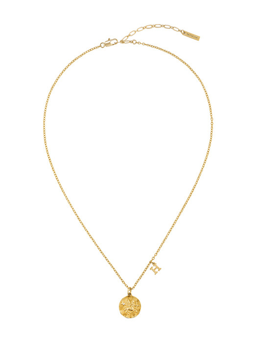 Zodiac initial necklace_NZ1110