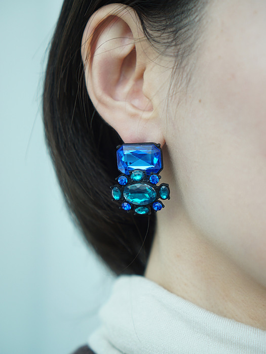 kidney bean earrings (BLUE, YELLOW)