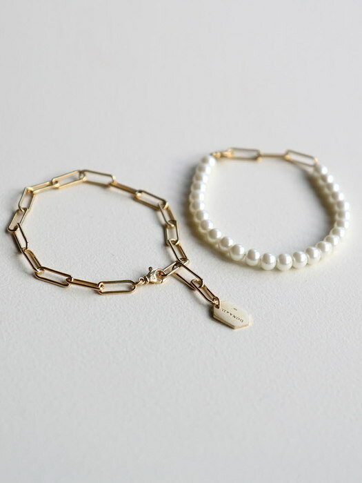 Silver 925  Twoway Ever Pearl Necklace & Bracelet