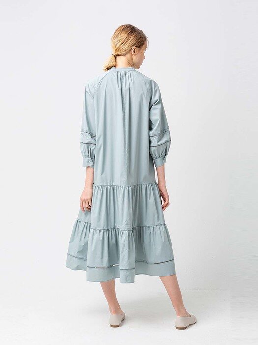 Shirring tiered Dress_MINT