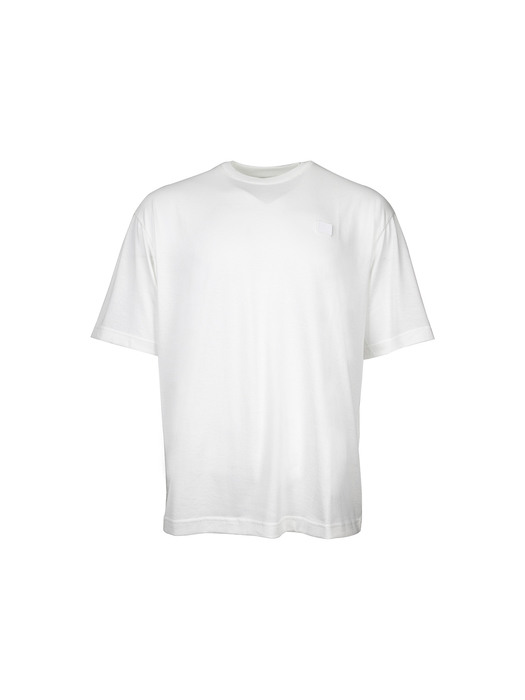 21SS 아크네 페이스 로고 패치 화이트 티셔츠 CL0085 WHITE