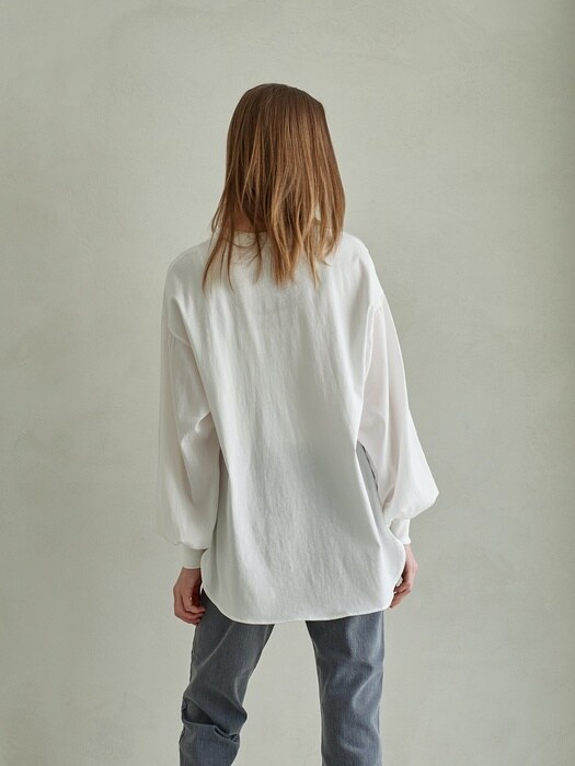 PHILIP LOOSE FIT BLOUSE TSHIRT_WHITE