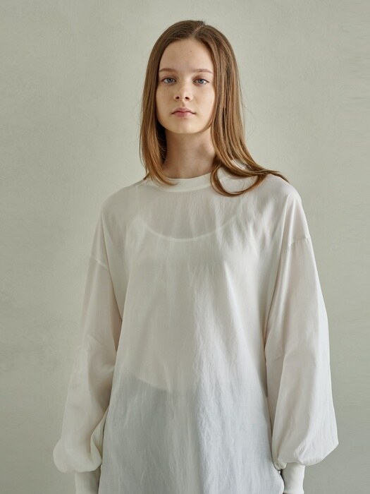 PHILIP LOOSE FIT BLOUSE TSHIRT_WHITE